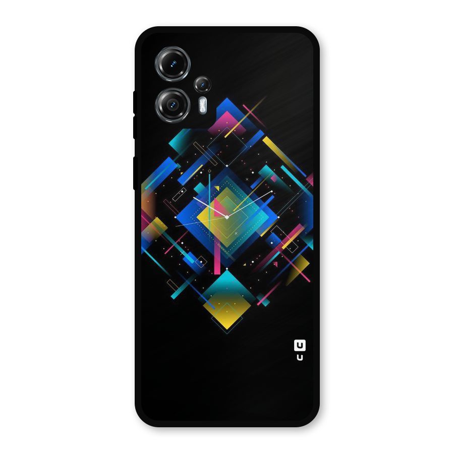 Abstract Clock Metal Back Case for Moto G13