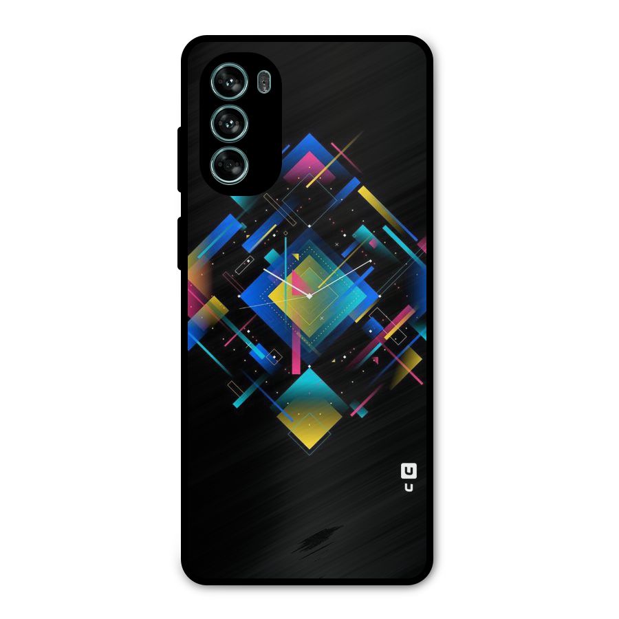Abstract Clock Metal Back Case for Moto G62