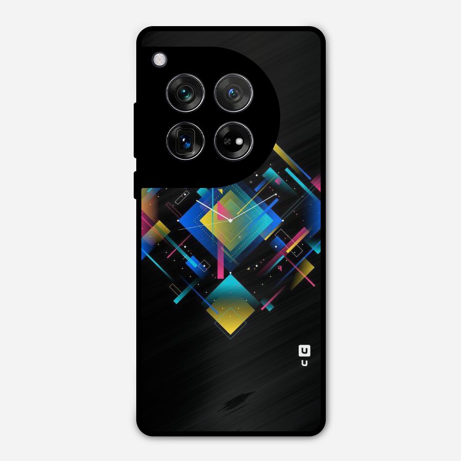 Abstract Clock Metal Back Case for OnePlus 12