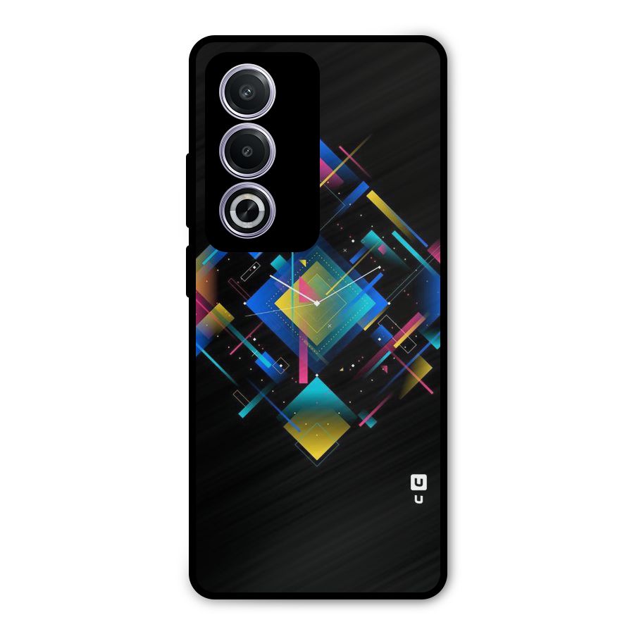 Abstract Clock Metal Back Case for Oppo A3 Pro