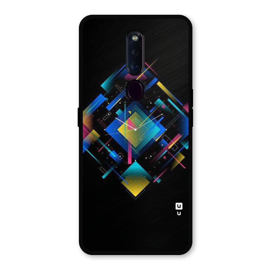 Abstract Clock Metal Back Case for Oppo F11 Pro