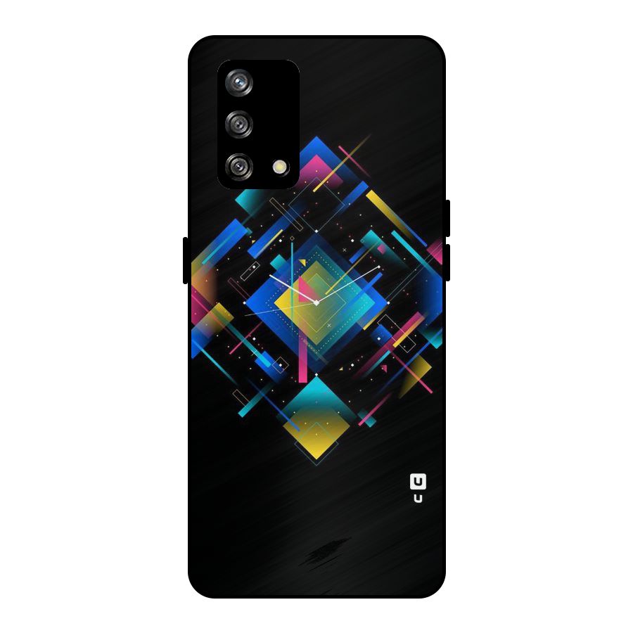Abstract Clock Metal Back Case for Oppo F19