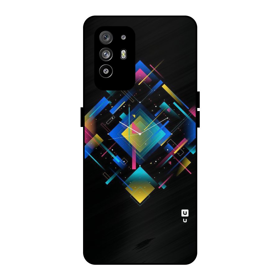 Abstract Clock Metal Back Case for Oppo F19 Pro Plus 5G