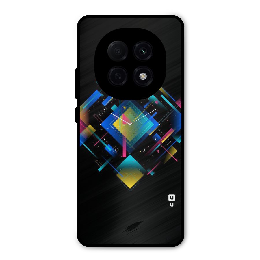 Abstract Clock Metal Back Case for Oppo F29 Pro