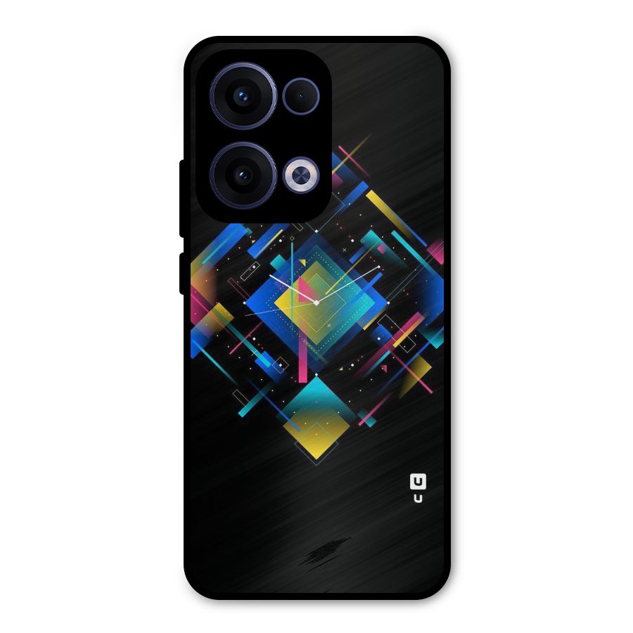 Abstract Clock Metal Back Case for Oppo Reno13