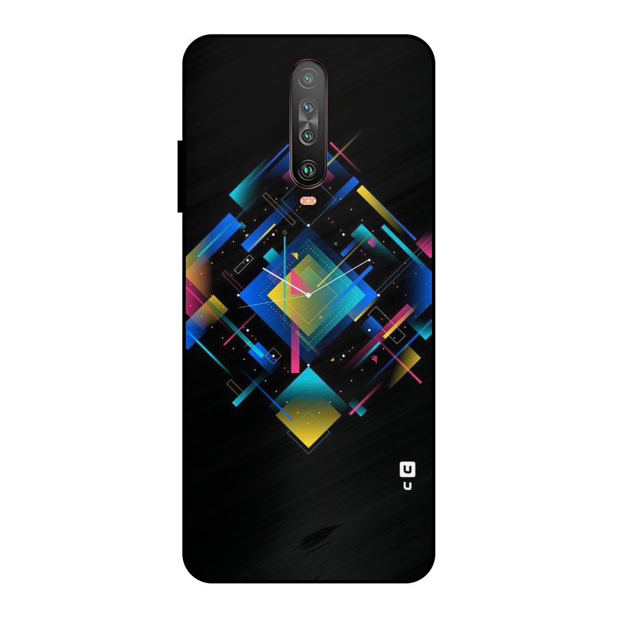 Abstract Clock Metal Back Case for Poco X2