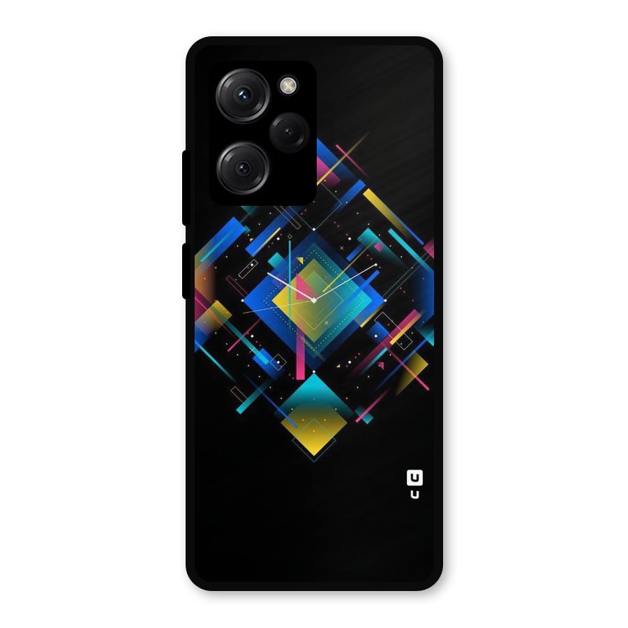 Abstract Clock Metal Back Case for Poco X5 Pro