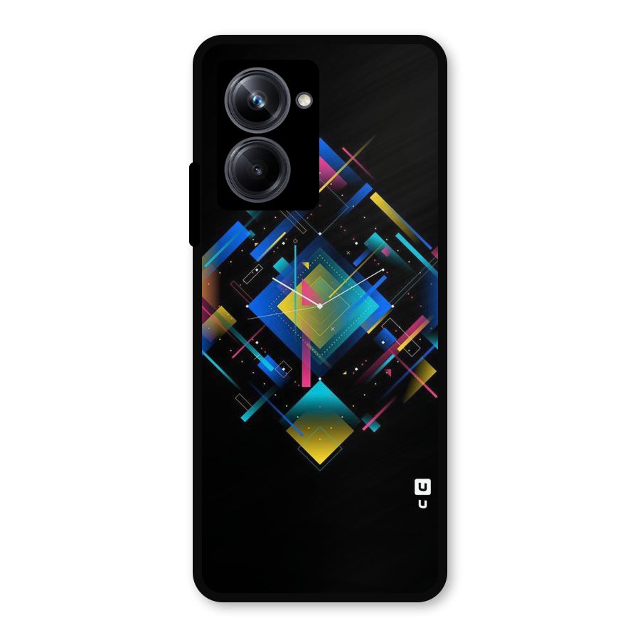 Abstract Clock Metal Back Case for Realme 10 Pro