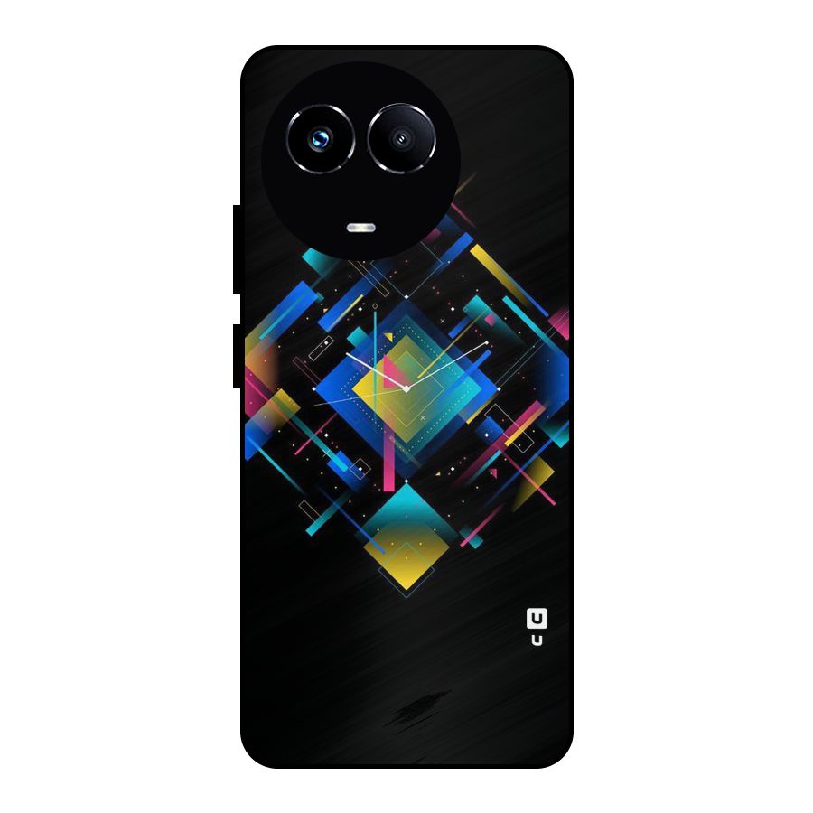 Abstract Clock Metal Back Case for Realme 11X