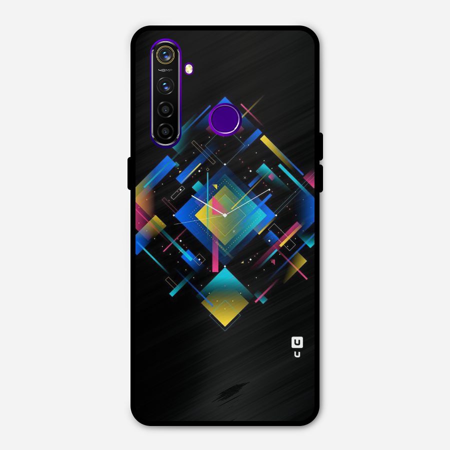Abstract Clock Metal Back Case for Realme 5 Pro