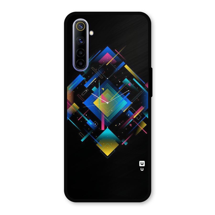 Abstract Clock Metal Back Case for Realme 6