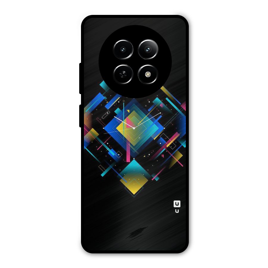 Abstract Clock Metal Back Case for Realme Narzo 70x 5G