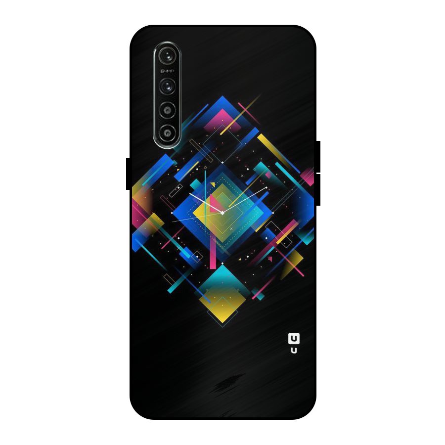 Abstract Clock Metal Back Case for Realme XT