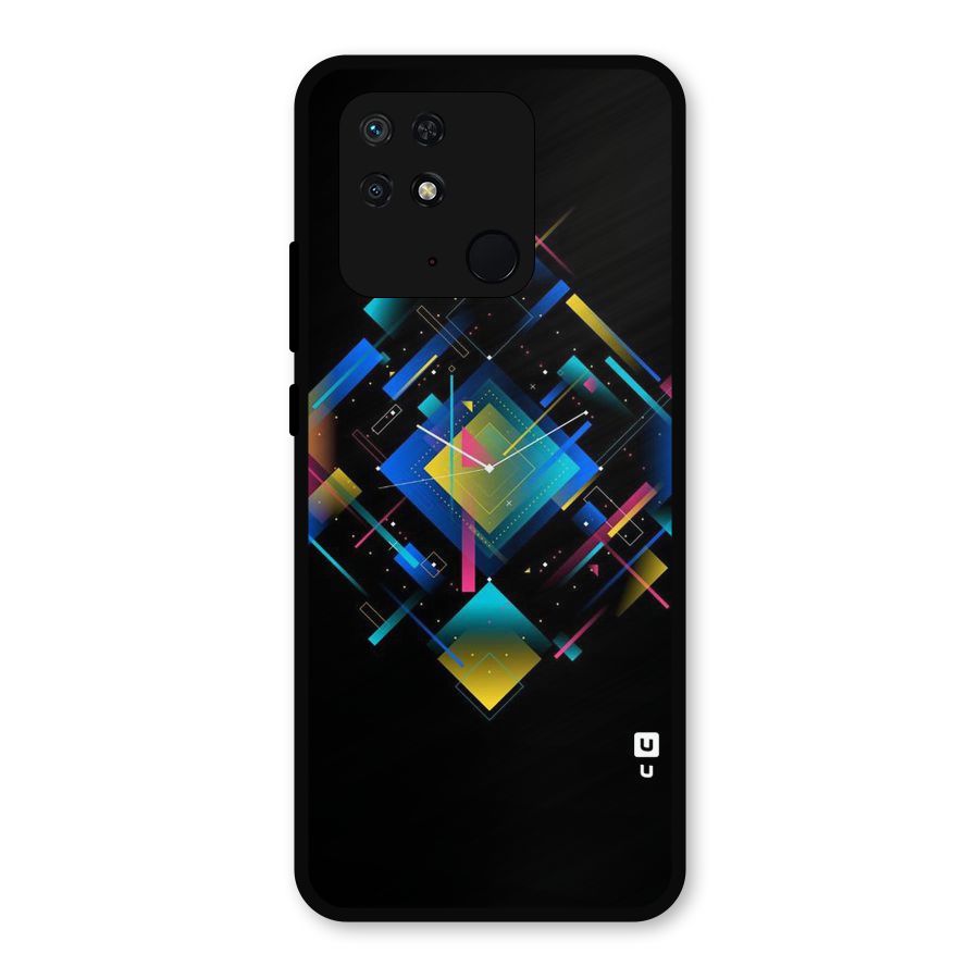 Abstract Clock Metal Back Case for Redmi 10