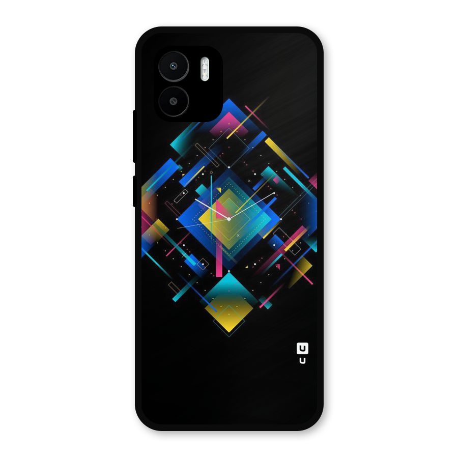 Abstract Clock Metal Back Case for Redmi A2