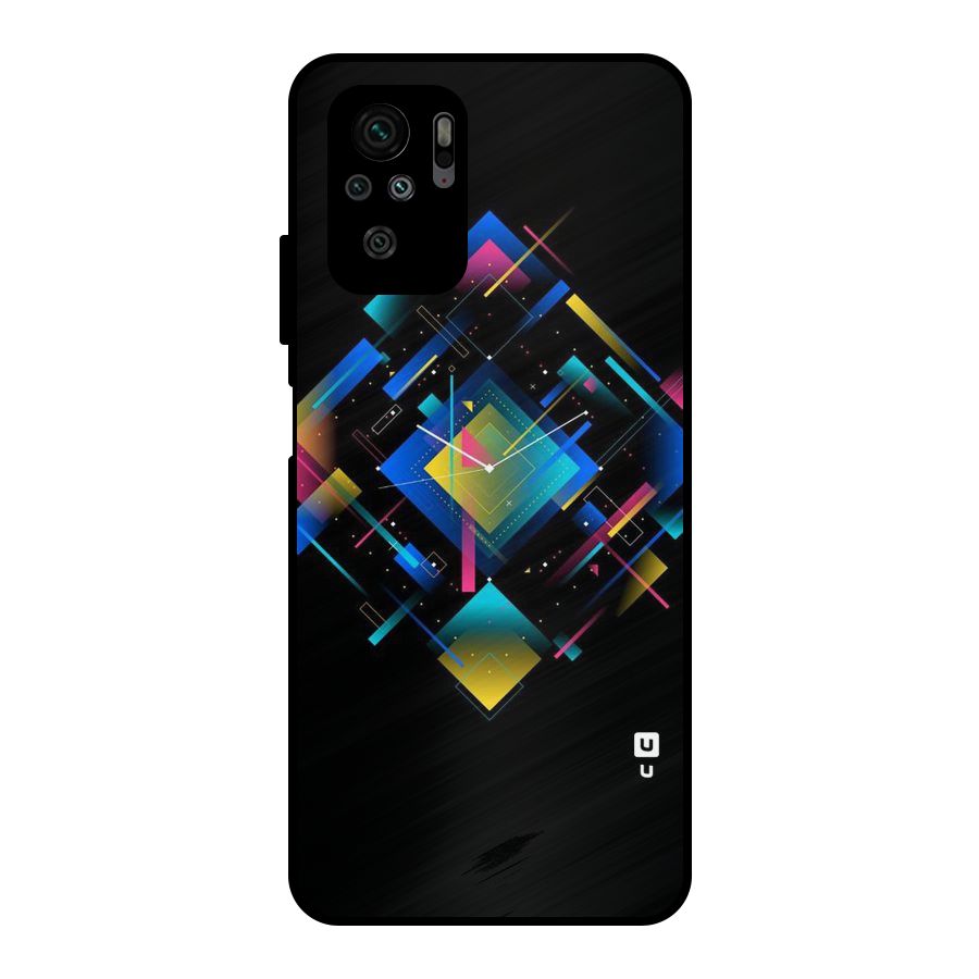 Abstract Clock Metal Back Case for Redmi Note 10