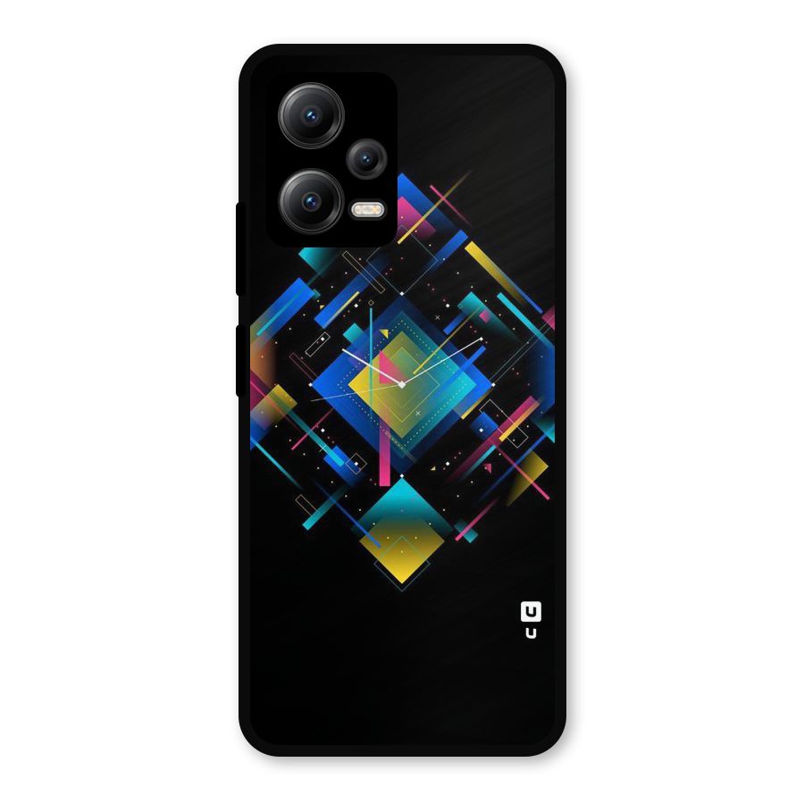 Abstract Clock Metal Back Case for Redmi Note 12 5G