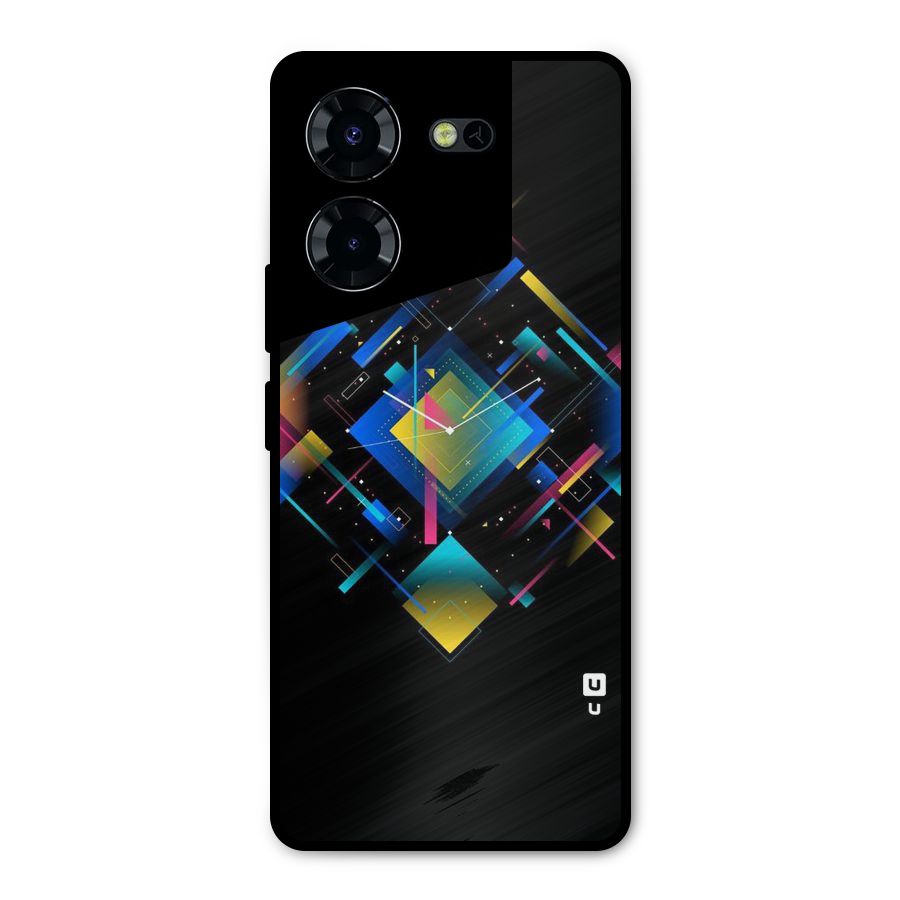 Abstract Clock Metal Back Case for Tecno Pova 5 Pro 5G