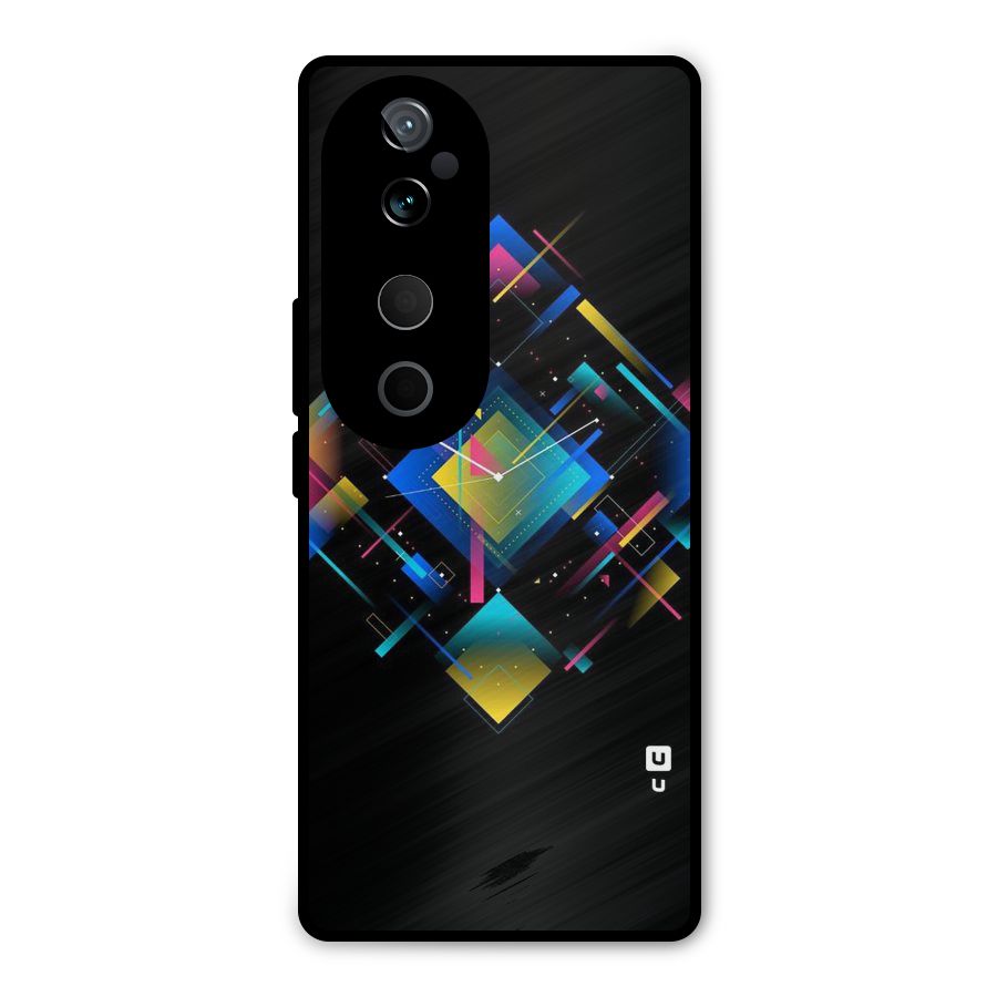 Abstract Clock Metal Back Case for Vivo T3 Ultra