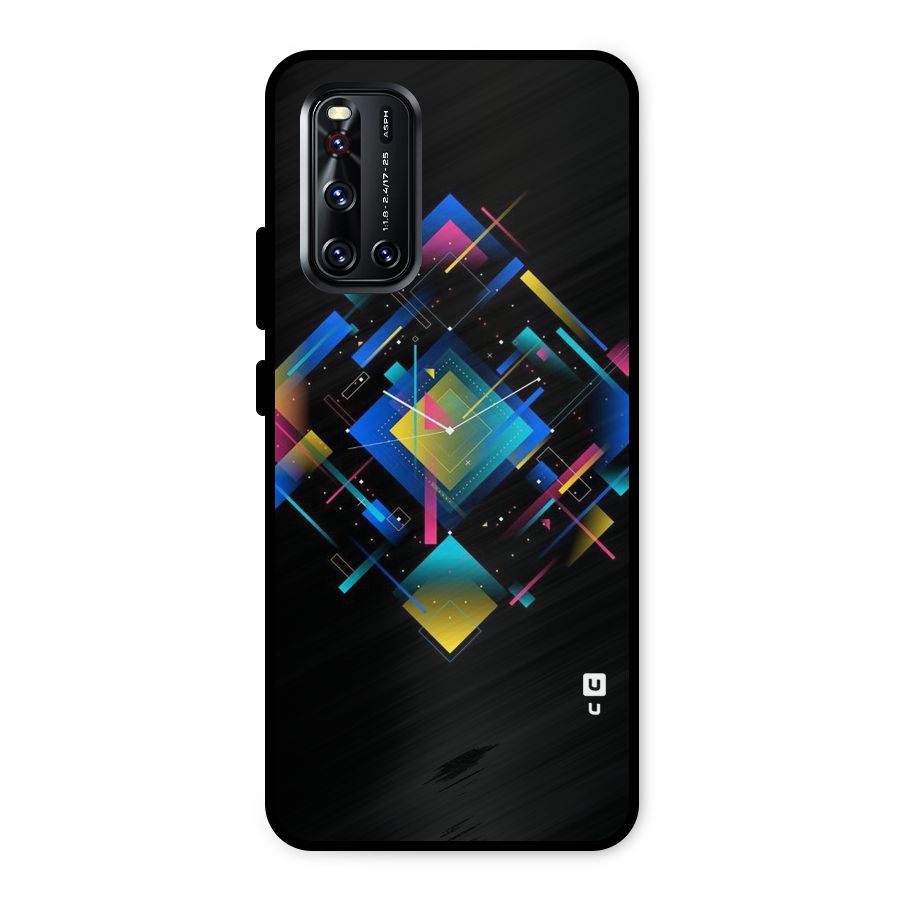 Abstract Clock Metal Back Case for Vivo V19