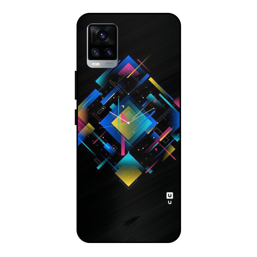 Abstract Clock Metal Back Case for Vivo V20 2021