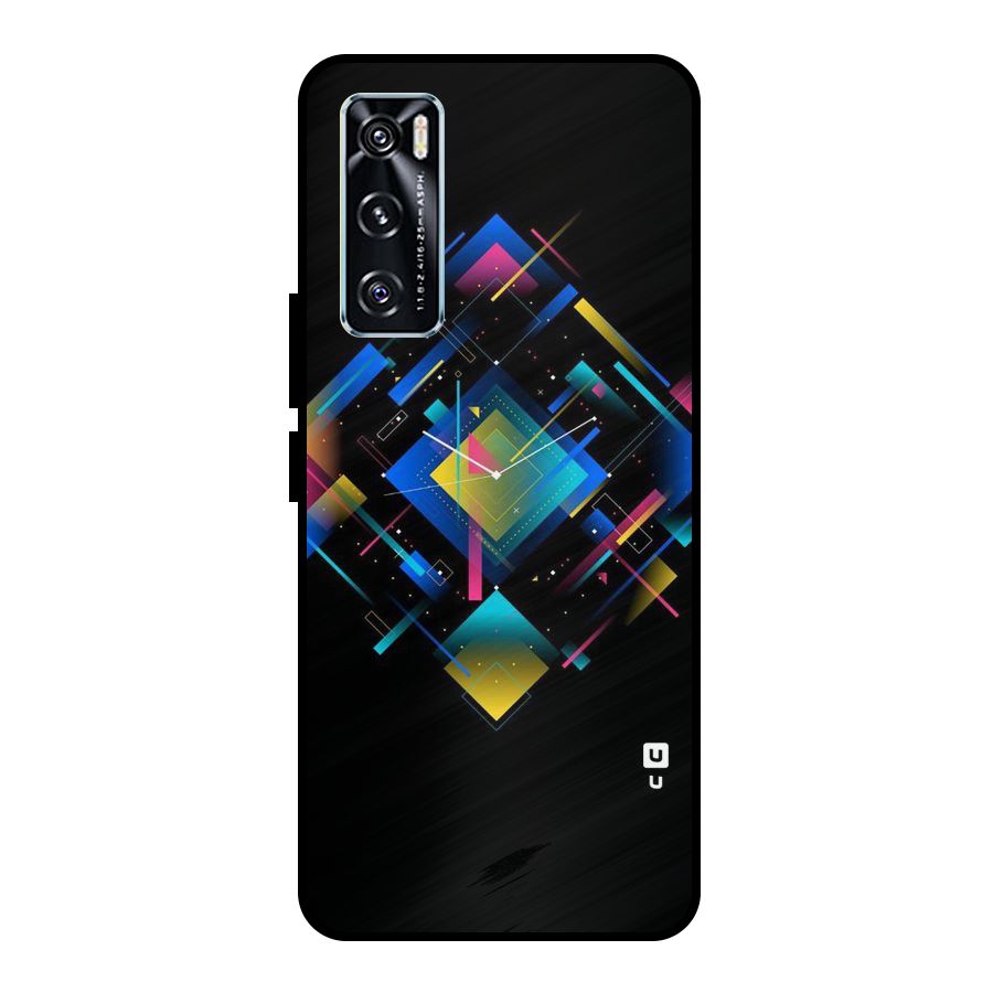 Abstract Clock Metal Back Case for Vivo V20 SE