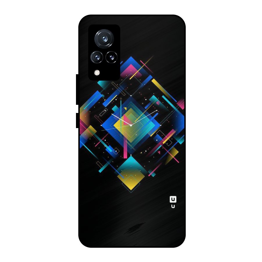 Abstract Clock Metal Back Case for Vivo V21 5G