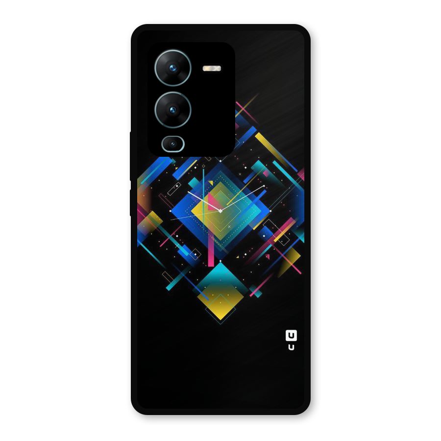 Abstract Clock Metal Back Case for Vivo V25 Pro