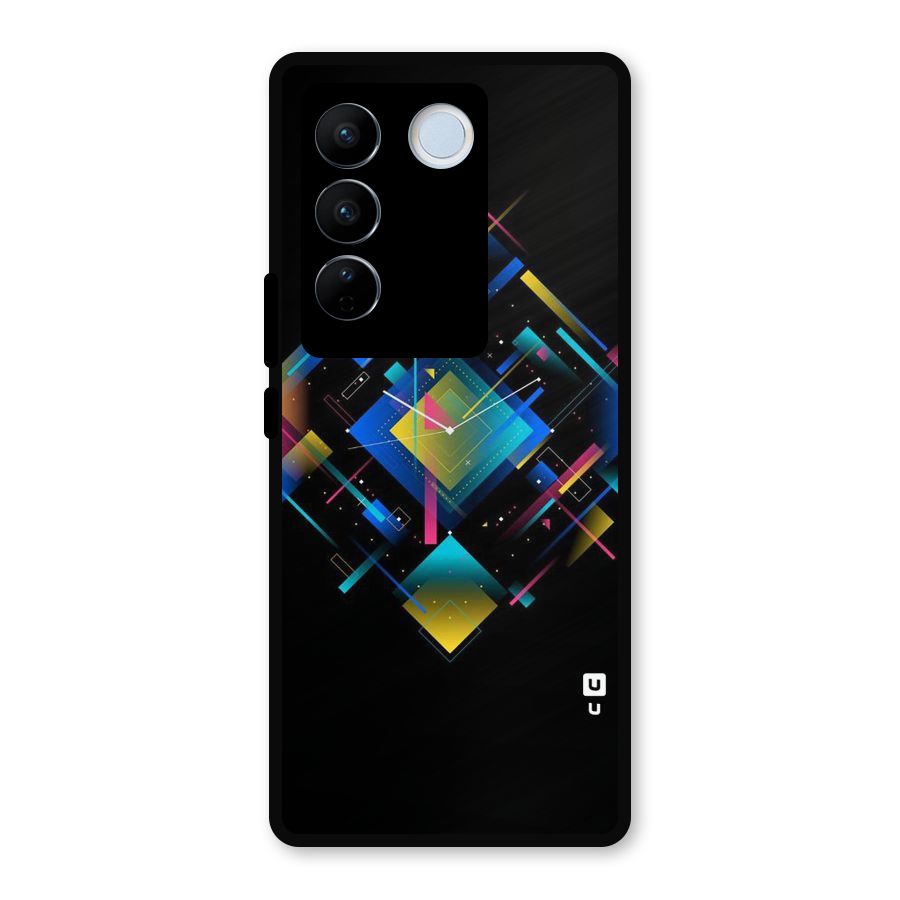 Abstract Clock Metal Back Case for Vivo V27