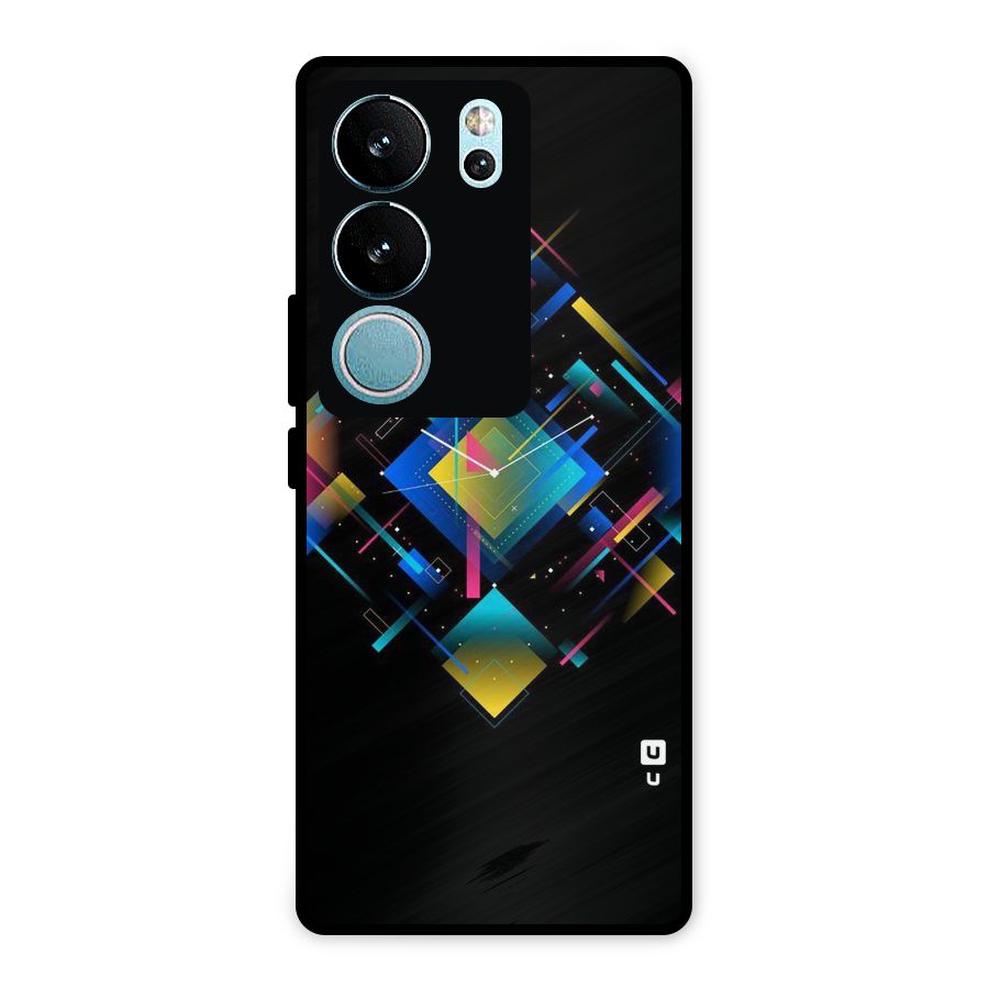 Abstract Clock Metal Back Case for Vivo V29