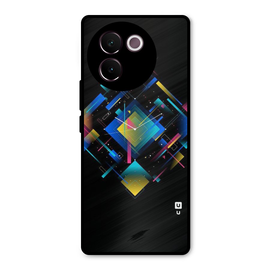 Abstract Clock Metal Back Case for Vivo V30e