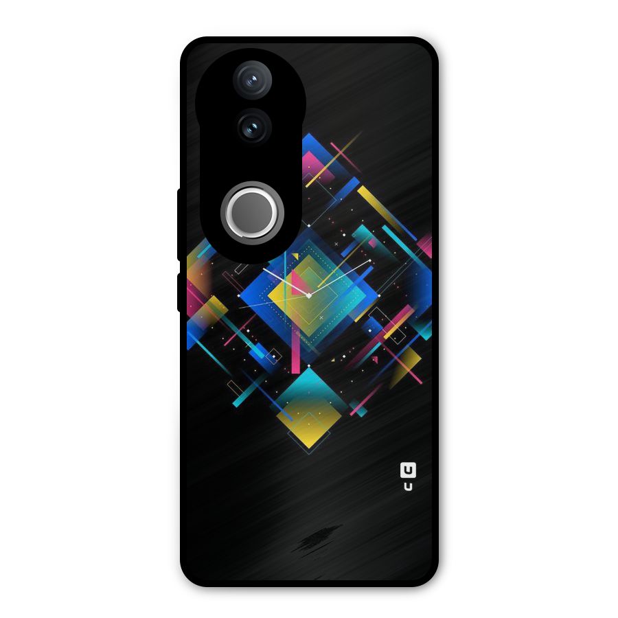 Abstract Clock Metal Back Case for Vivo V50