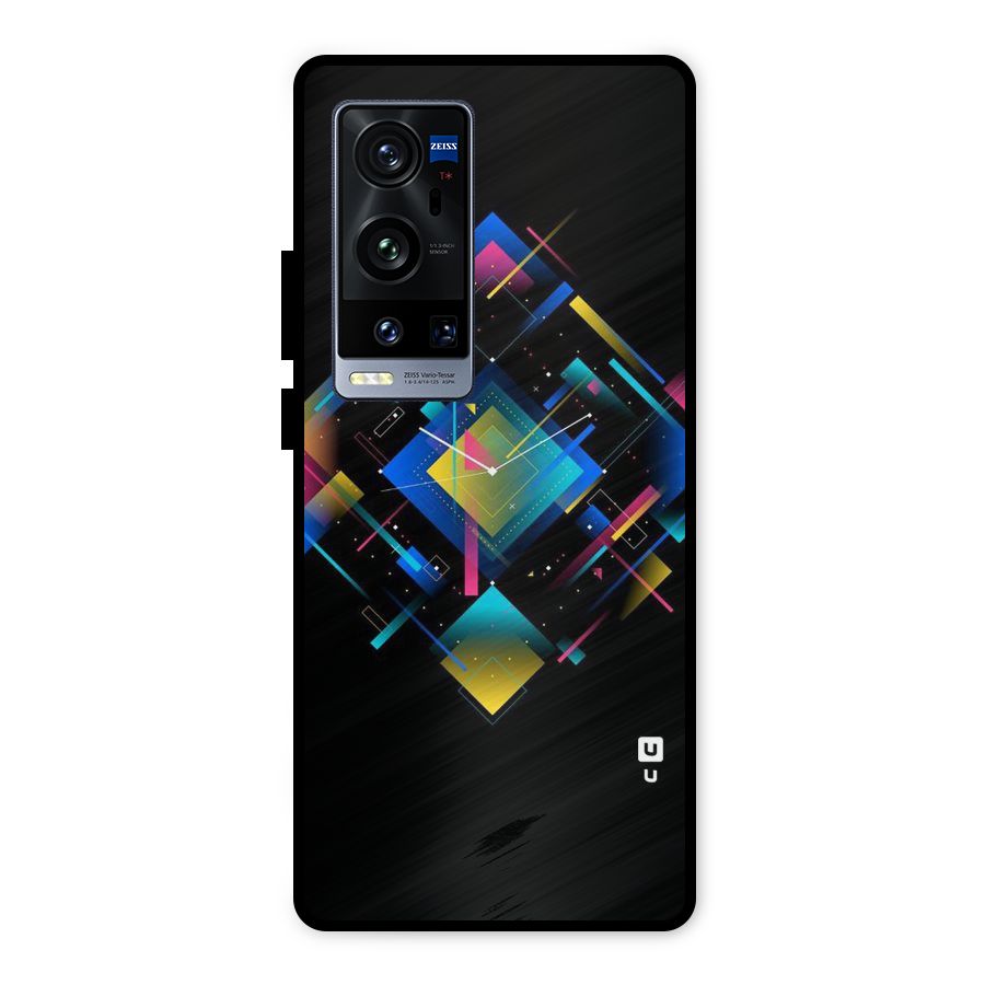 Abstract Clock Metal Back Case for Vivo X60 Pro Plus