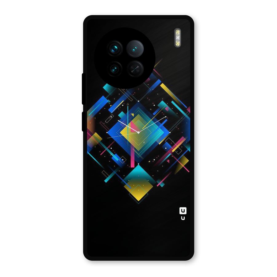Abstract Clock Metal Back Case for Vivo X90