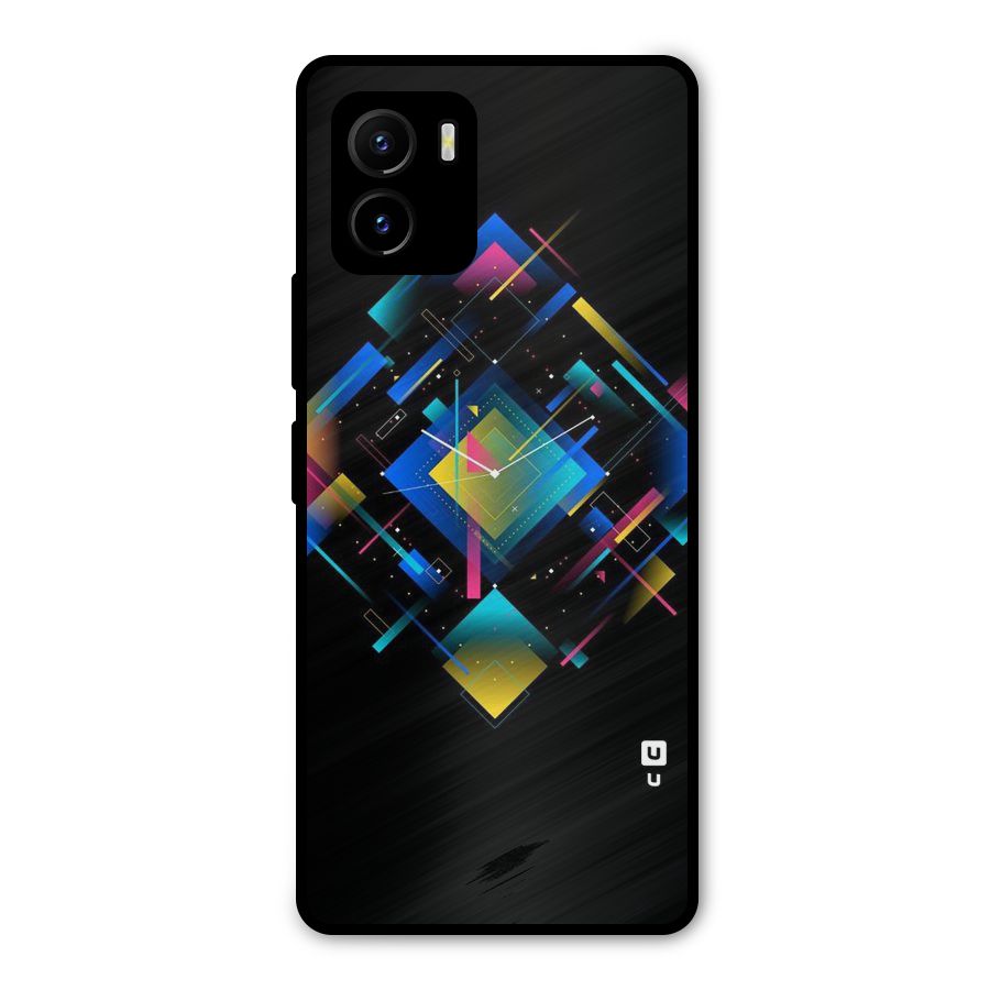 Abstract Clock Metal Back Case for Vivo Y15s