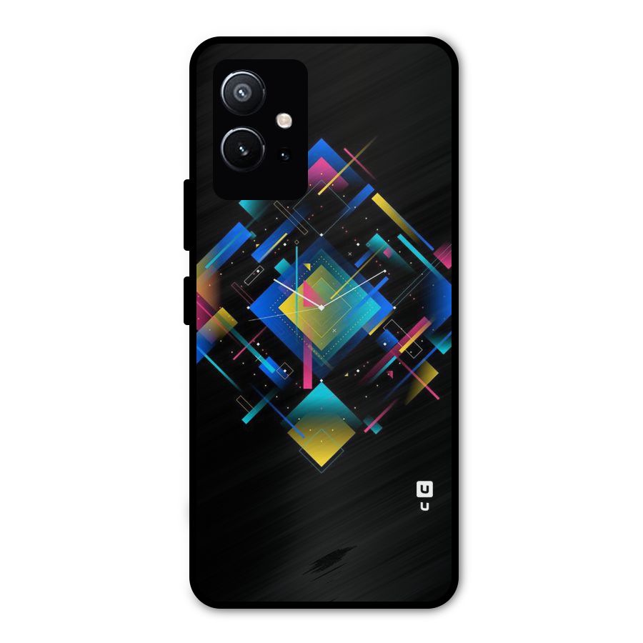 Abstract Clock Metal Back Case for Vivo Y75 5G