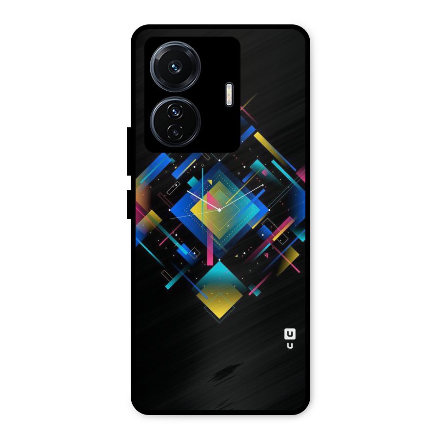 Abstract Clock Metal Back Case for iQOO Z6