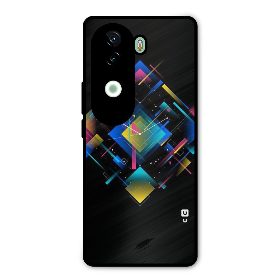 Abstract Clock Metal Back Case for iQOO Z9s