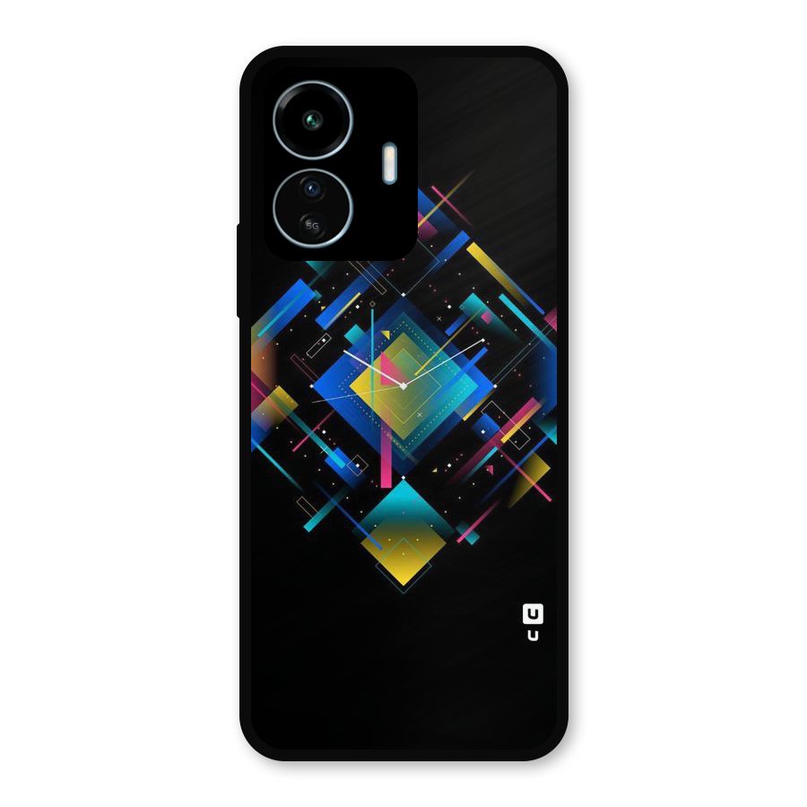 Abstract Clock Metal Back Case for vivo iQOO Z6 Lite 5G