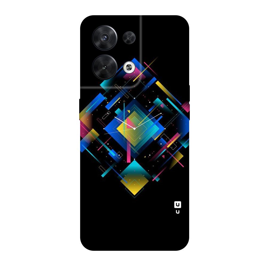 Abstract Clock Original Polycarbonate Back Case for Oppo Reno8 5G