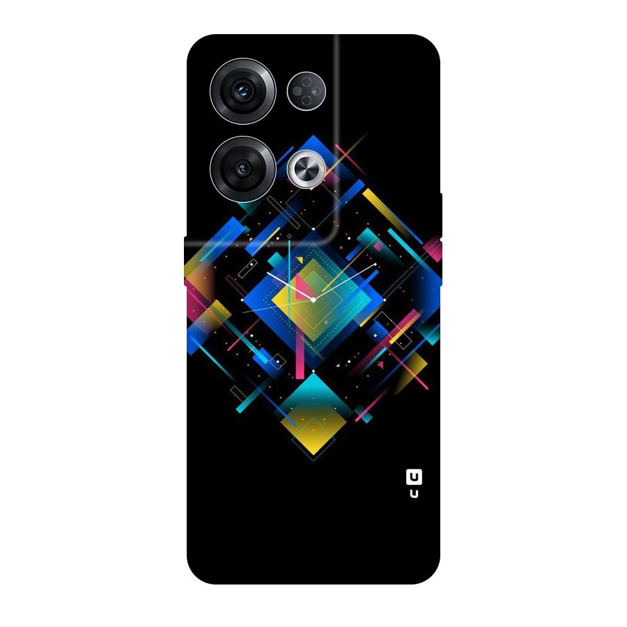 Abstract Clock Original Polycarbonate Back Case for Oppo Reno8 Pro 5G