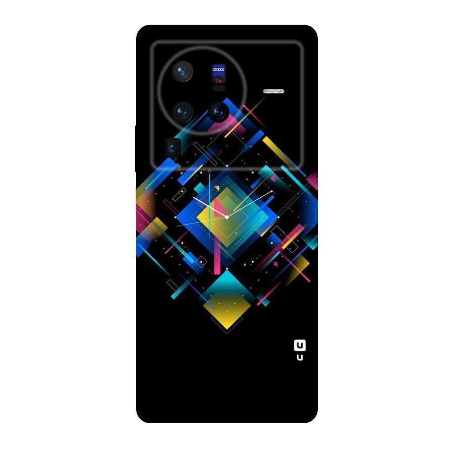 Abstract Clock Original Polycarbonate Back Case for Vivo X80