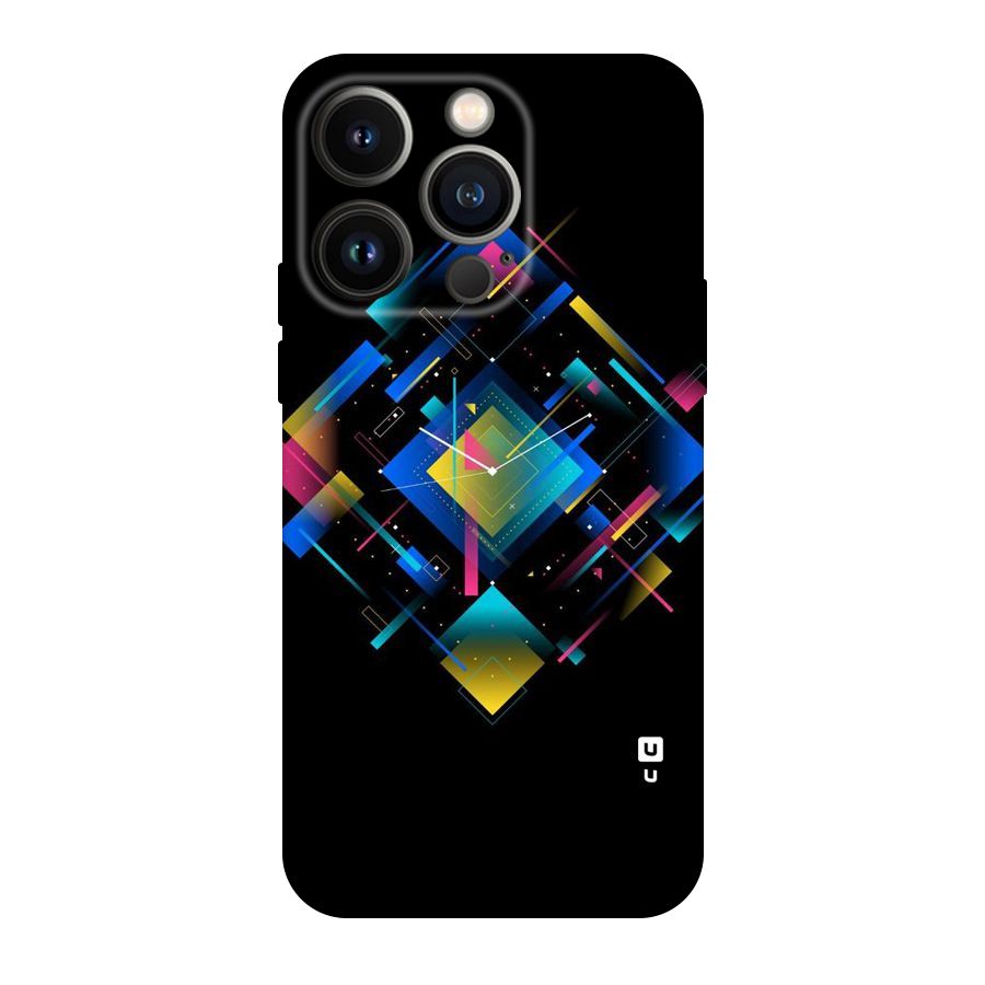 Abstract Clock Original Polycarbonate Back Case for iPhone 14 Pro