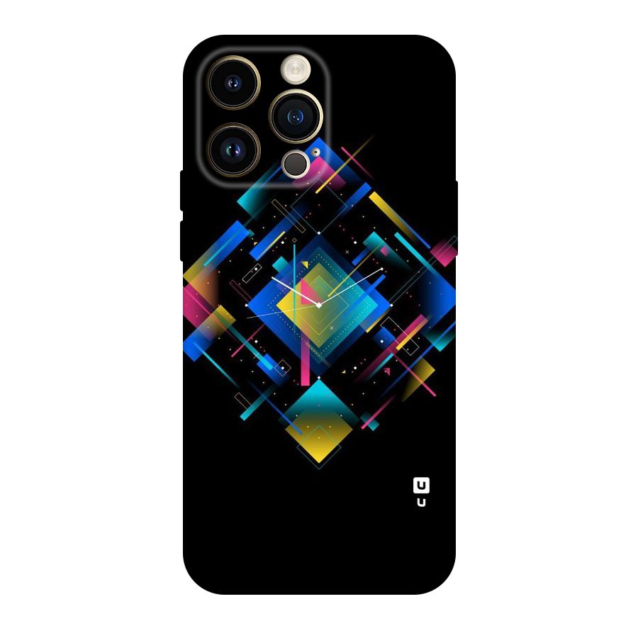 Abstract Clock Original Polycarbonate Back Case for iPhone 14 Pro Max
