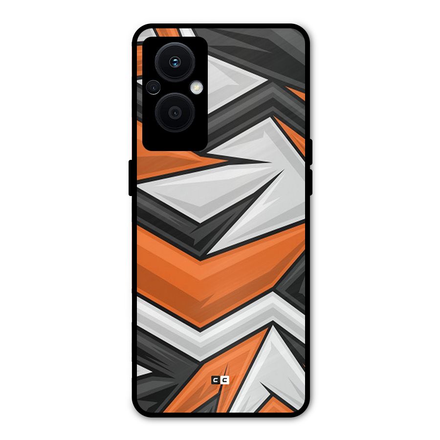 Abstract Comic Metal Back Case for Oppo F21s Pro 5G