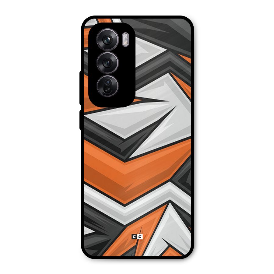 Abstract Comic Metal Back Case for Oppo Reno12 Pro