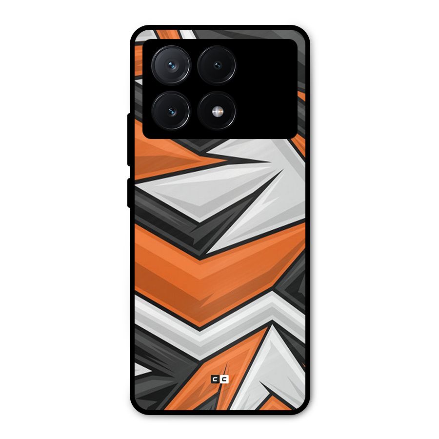 Abstract Comic Metal Back Case for Poco X6 Pro