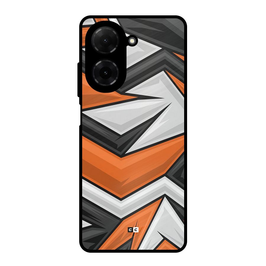 Abstract Comic Metal Back Case for Redmi A5 4G