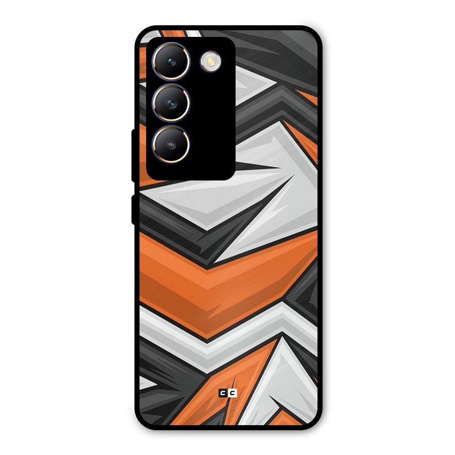 Abstract Comic Metal Back Case for Vivo T3 5G
