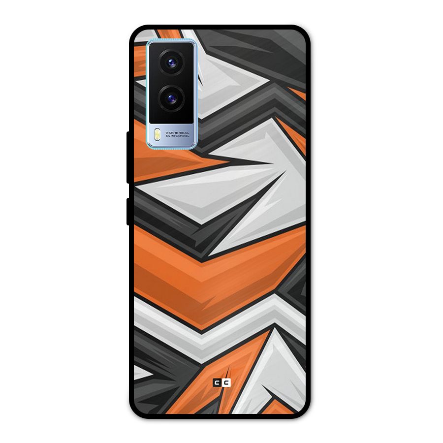 Abstract Comic Metal Back Case for Vivo V21e 5G